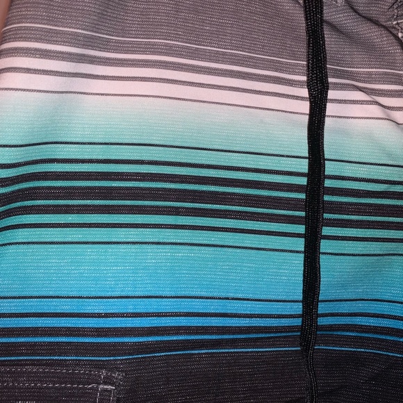 Mens Size 32 Grey and Blue Swim Trunks - Picture 3 of 15